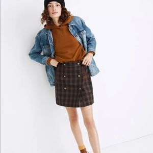 Madewell - Plaid Double-Breasted Mini Skirt - S